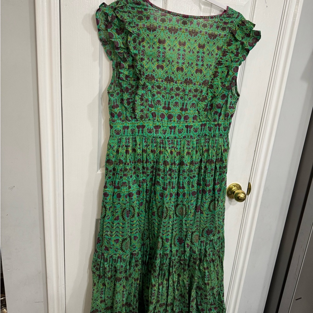 Sundance Green Printed V-Neck Maxi Dress - Picture 3 of 3